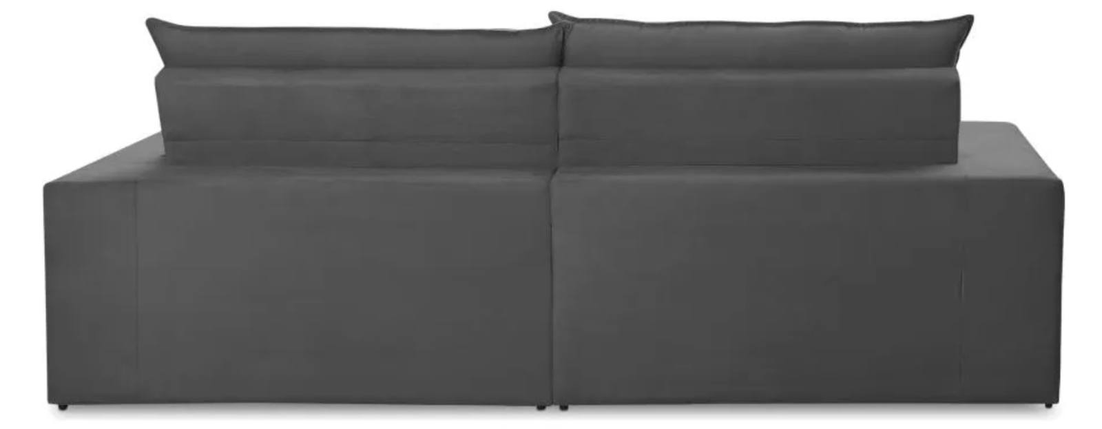 Sofá Retrátil 2 Lugares 1,50m Molas Emily Suede Cinza - Image 4