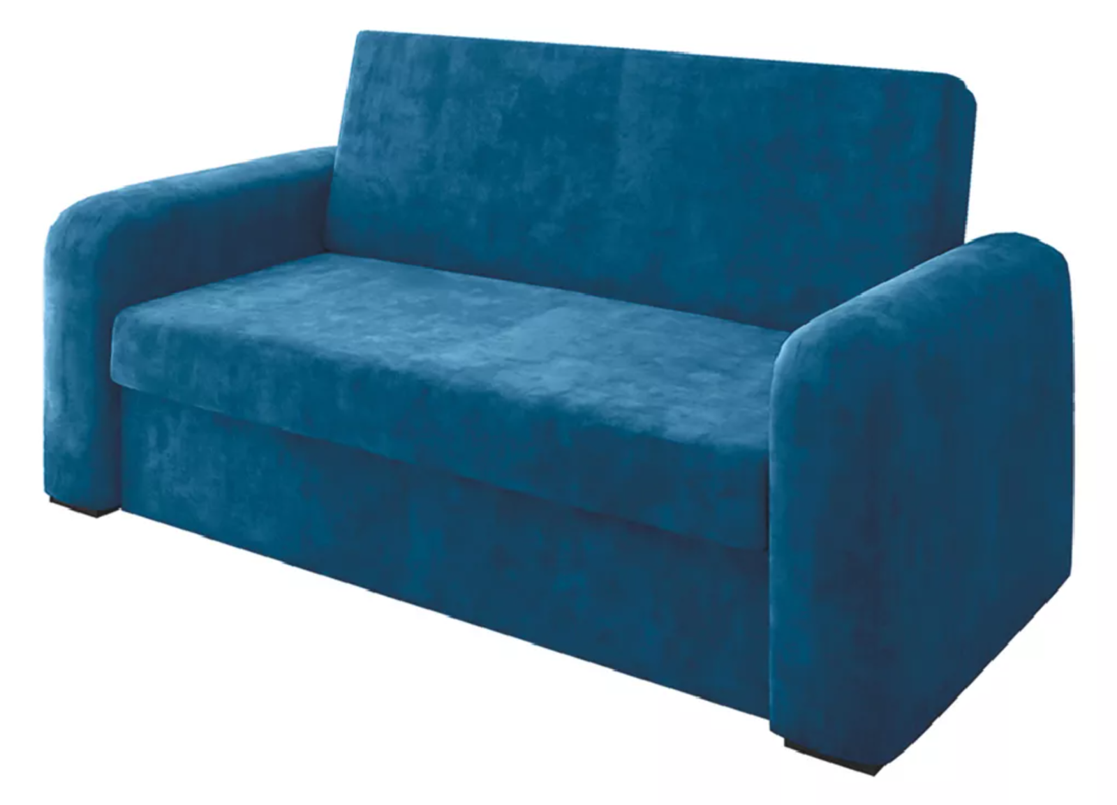 Sofá Cama 2 Lugares Veludo Selmer Estofados Azul