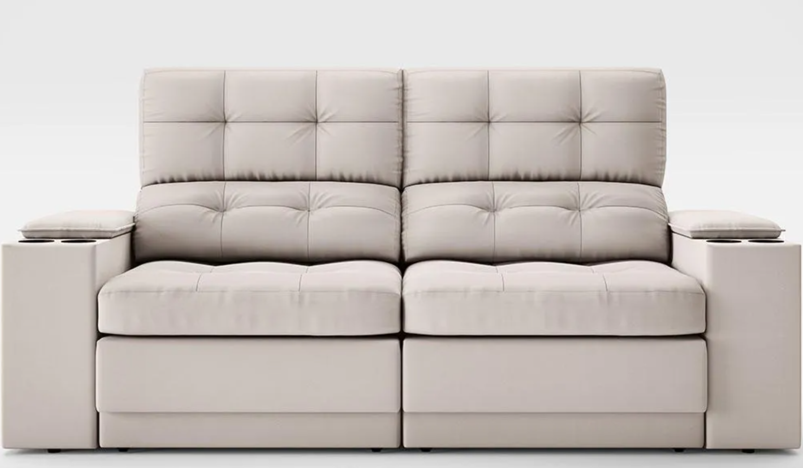 Sofá Retrátil E Reclinável Eureka 1,70m Areia