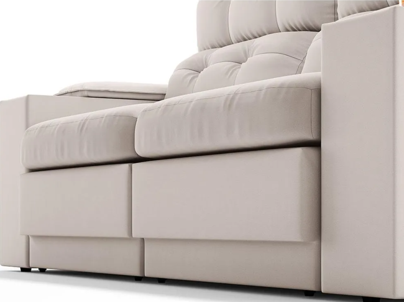 Sofá Retrátil E Reclinável Eureka 1,70m Areia - Image 3